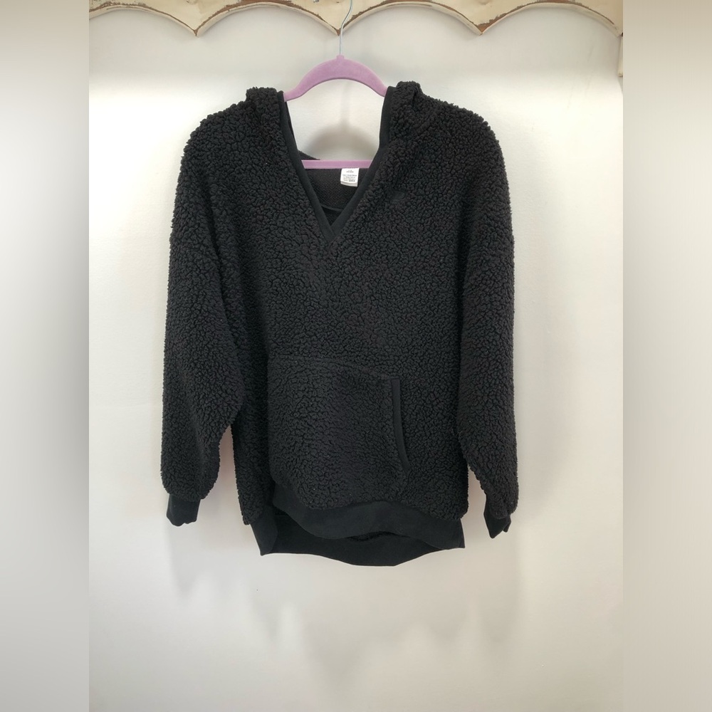 COPY - Victoria Secret PINK Black Sherpa Hoodie Pullover